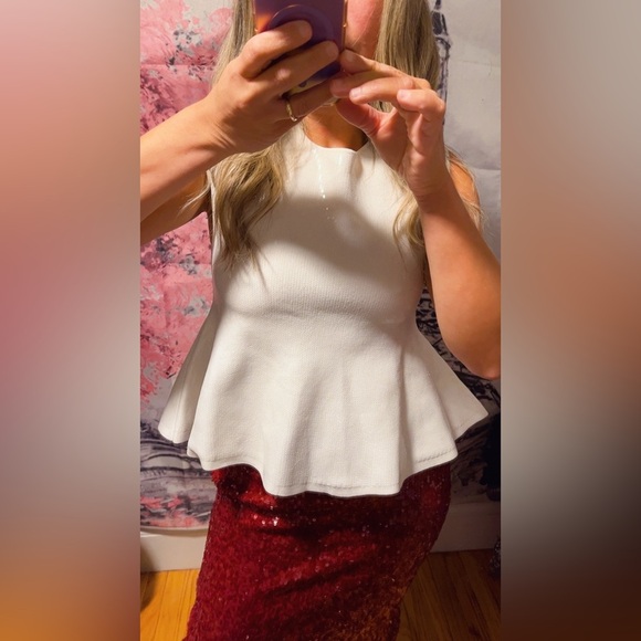 NWT ZARA 2025 collection SEQUIN KNIT PEPLUM TOP SIZE S 
🚨FIRM PRICE - Picture 15 of 16